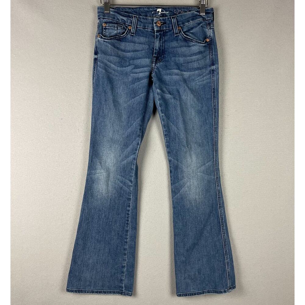 7 For All Mankind Women's Blue Flare Jeans